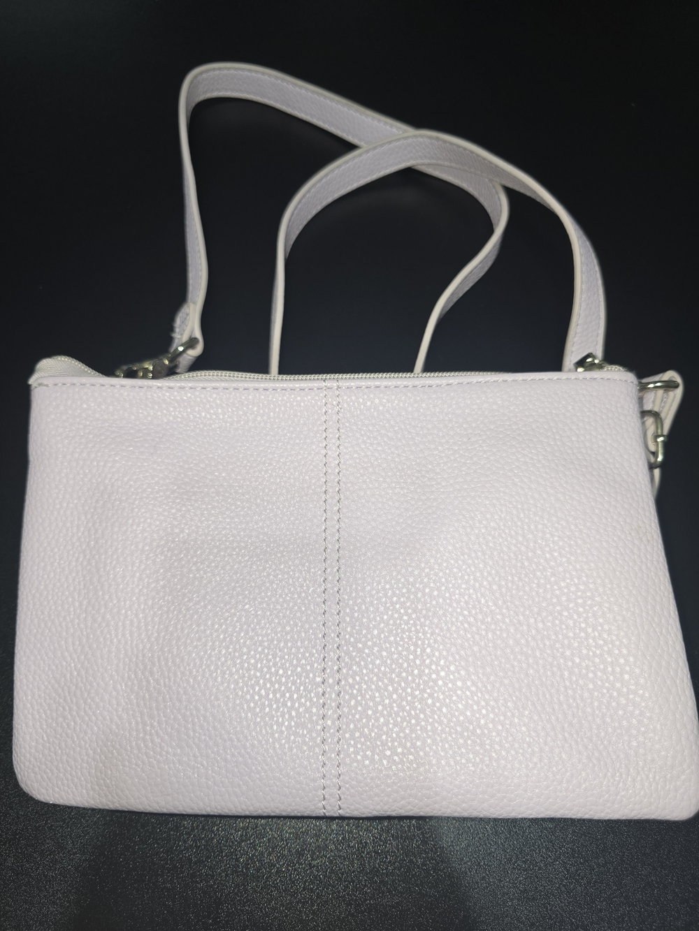 Jewel by Thirty One Light Purple Pebbled Triple Compartment Crossbody Bag